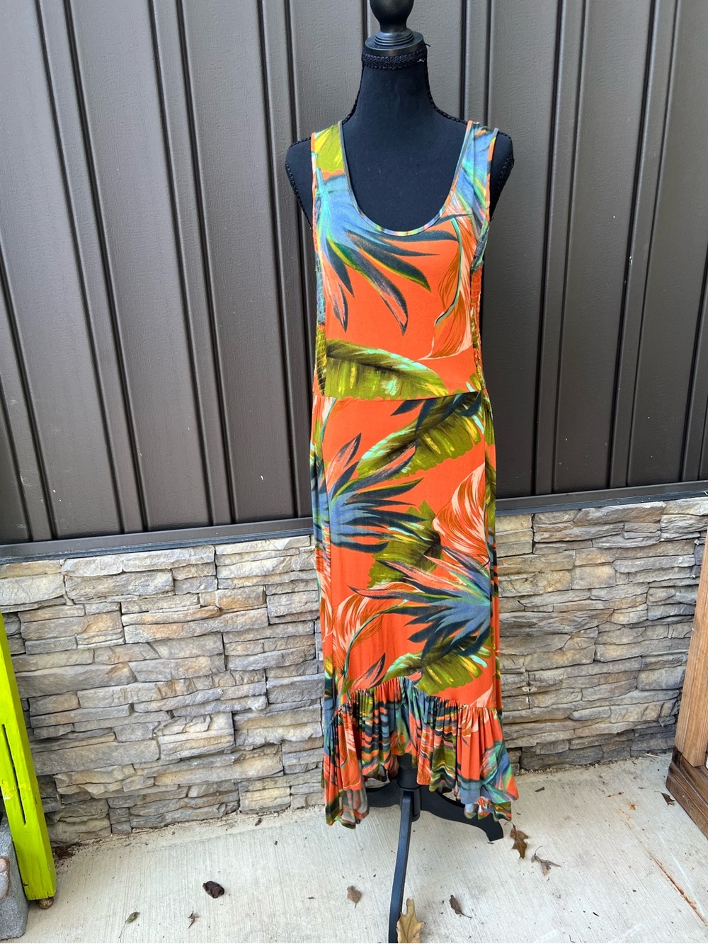 Soft Surroundings maxi Sleeveless Hi Low Hem Dress NWT Sz S